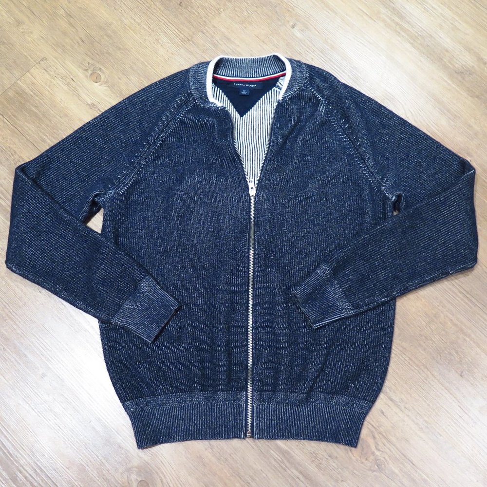 100% Cotton Tommy Hilfiger Men's Zip Up Sweater